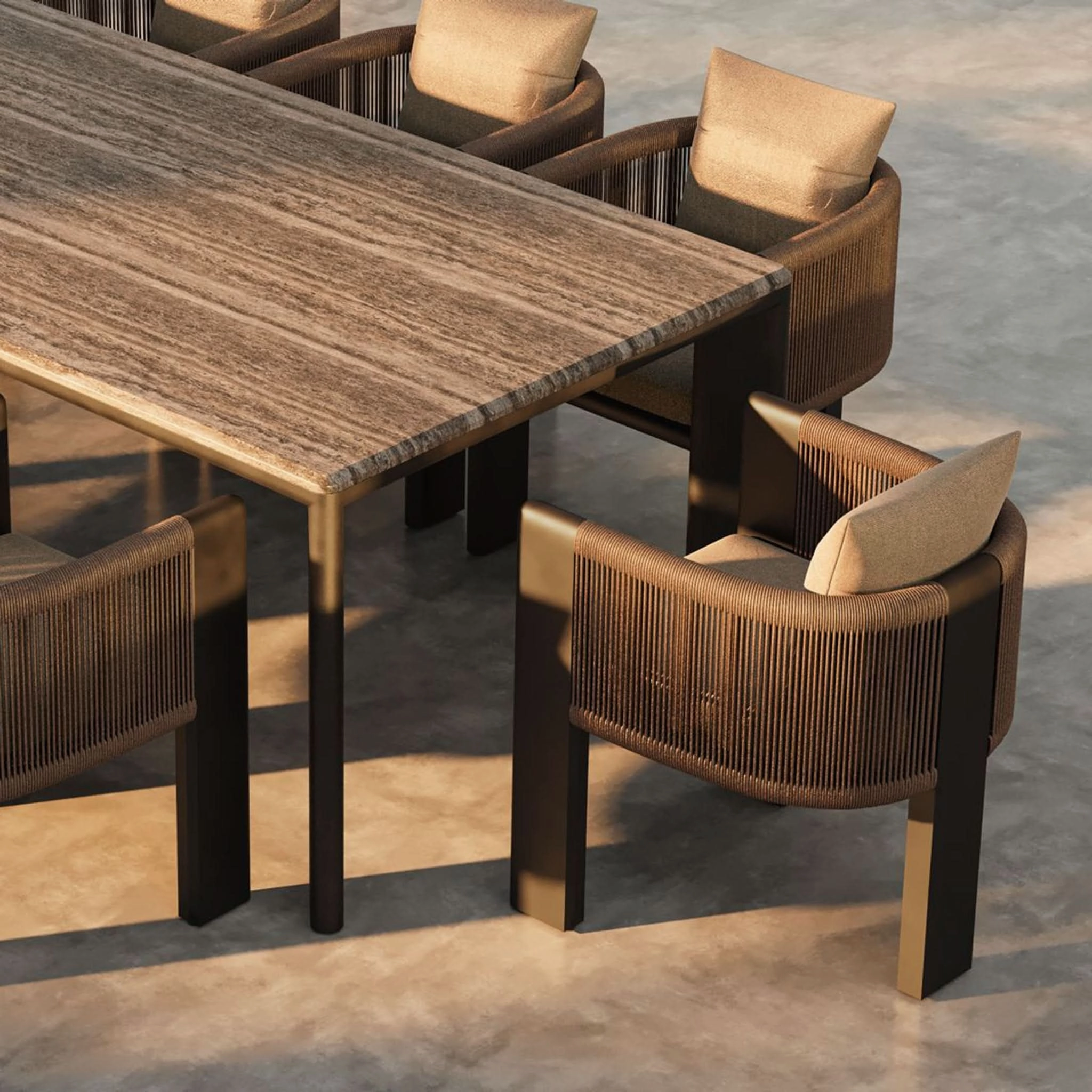 Palm Beach Aluminum Rectangle Dining Table