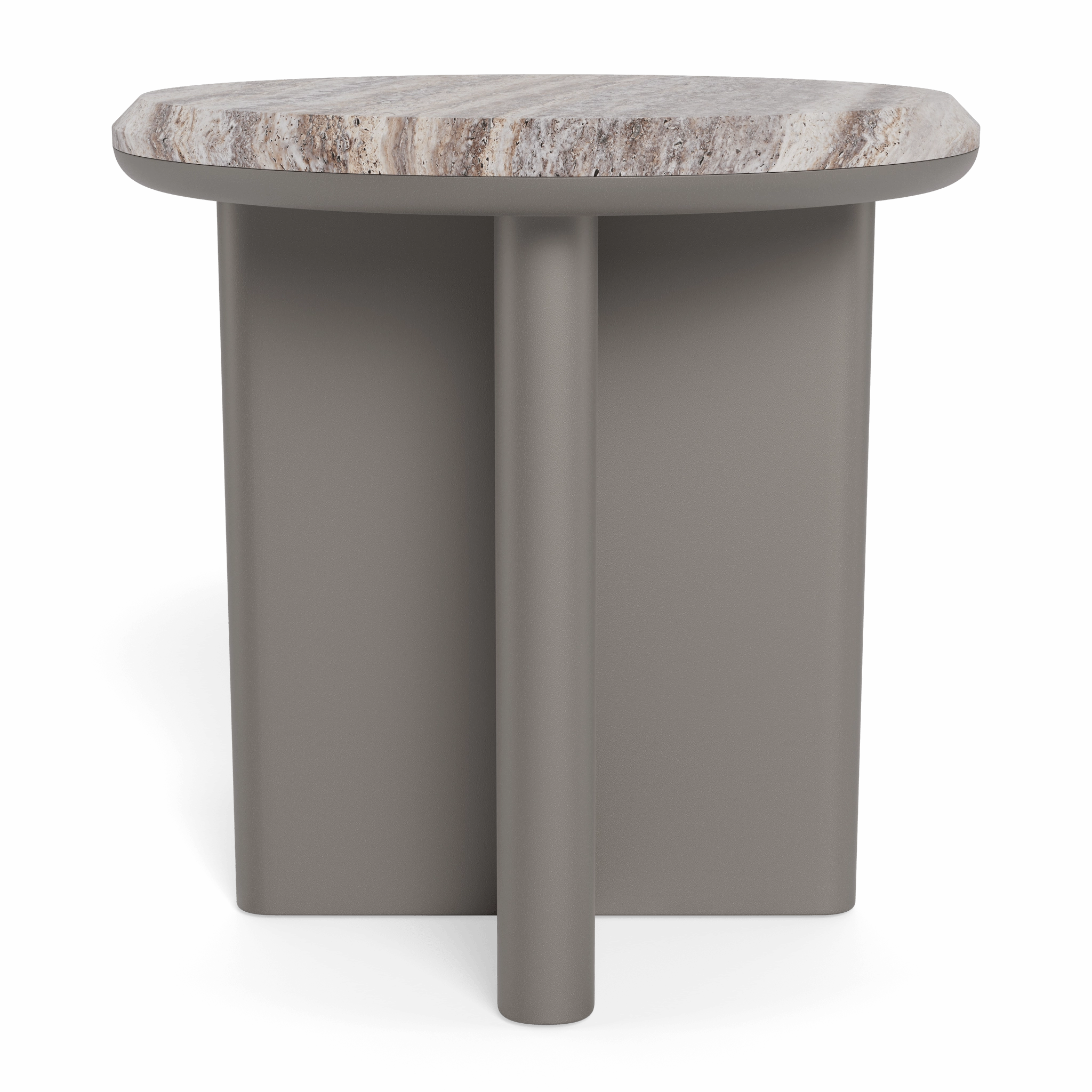 Palm Beach Aluminum Round Side Table