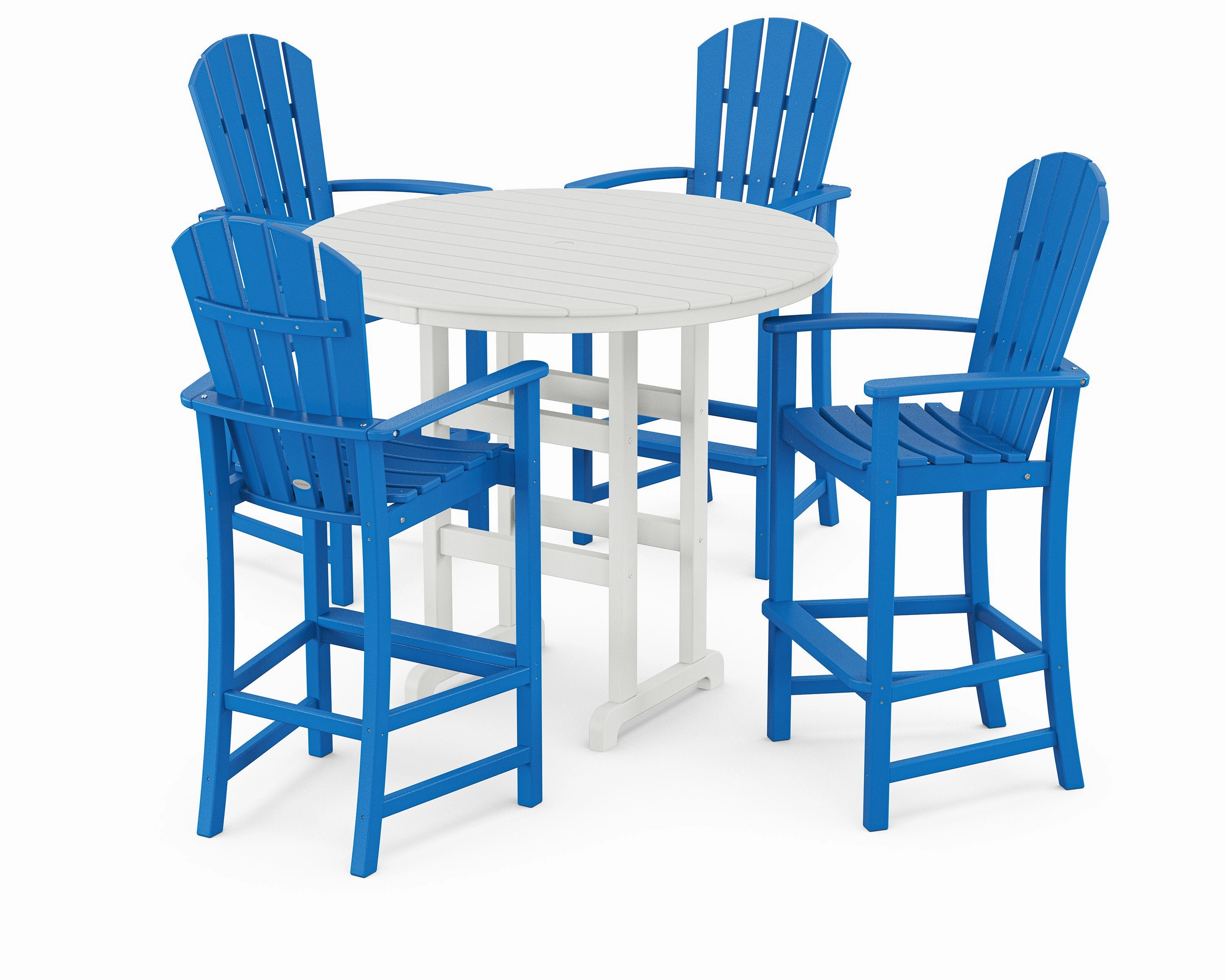 Palm Coast 5-Piece Round Farmhouse Bar Set