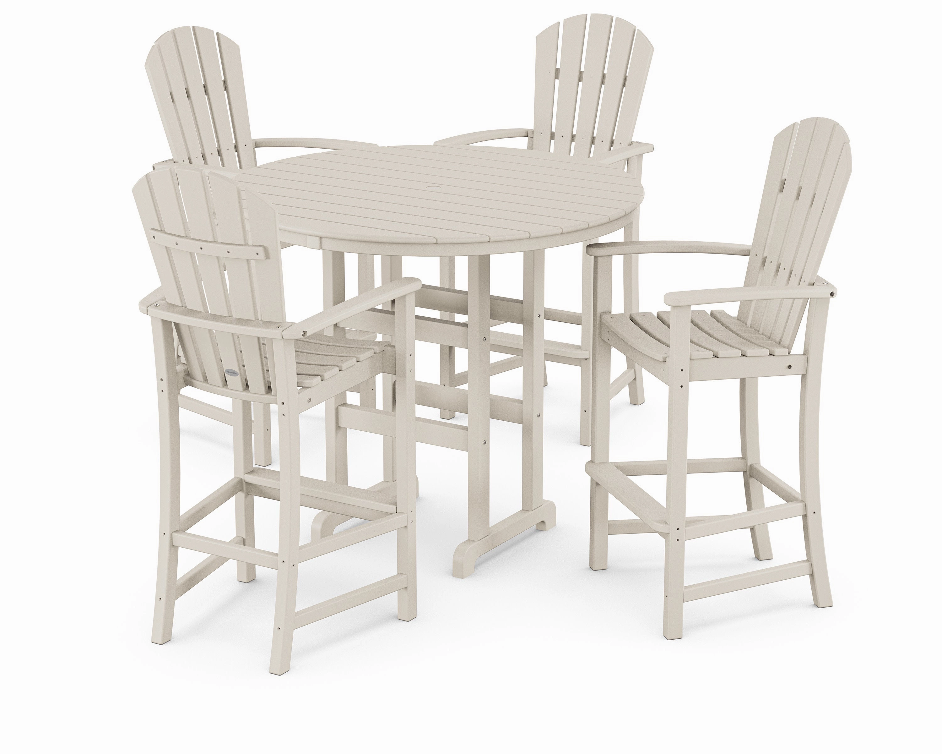 Palm Coast 5-Piece Round Farmhouse Bar Set