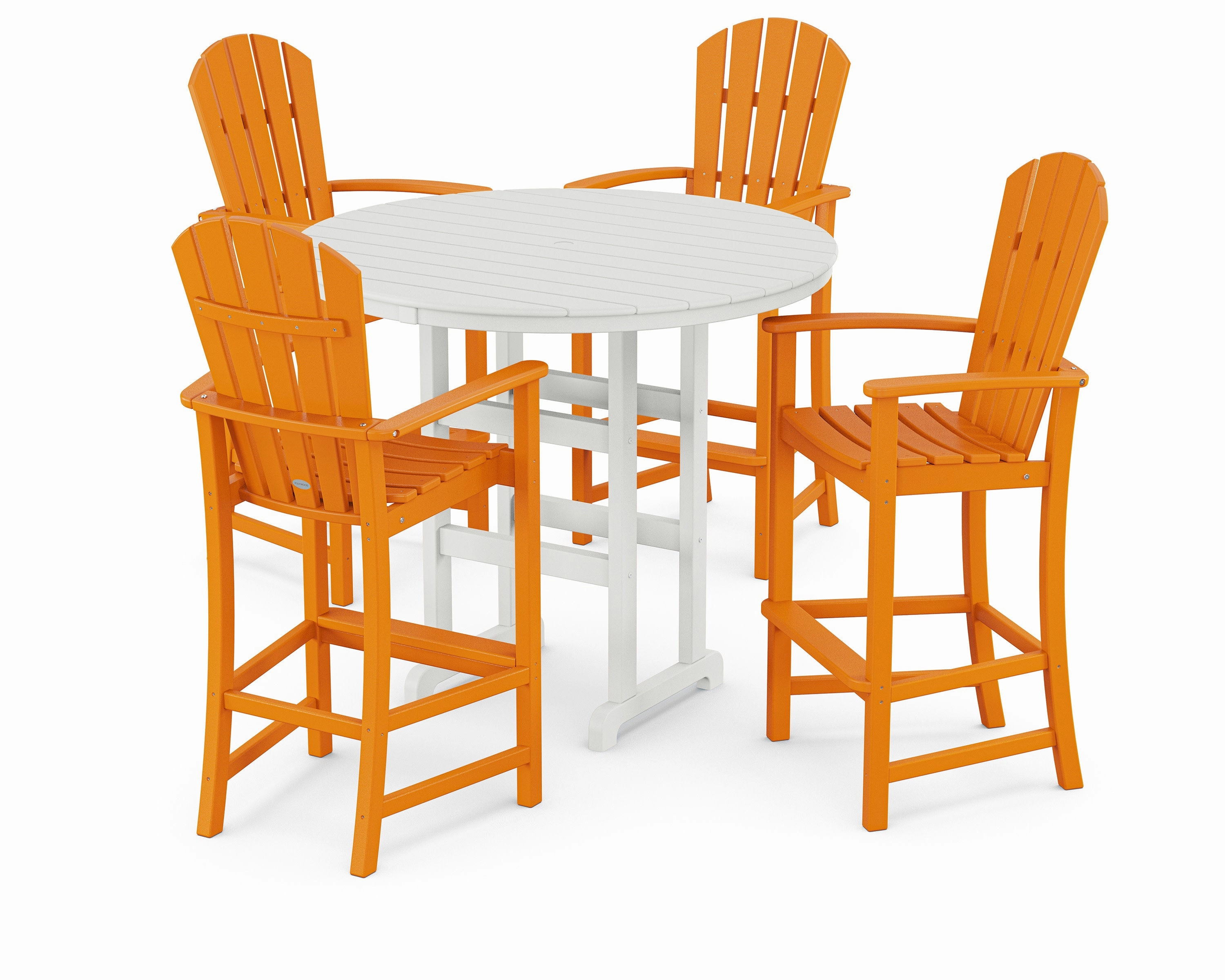 Palm Coast 5-Piece Round Farmhouse Bar Set
