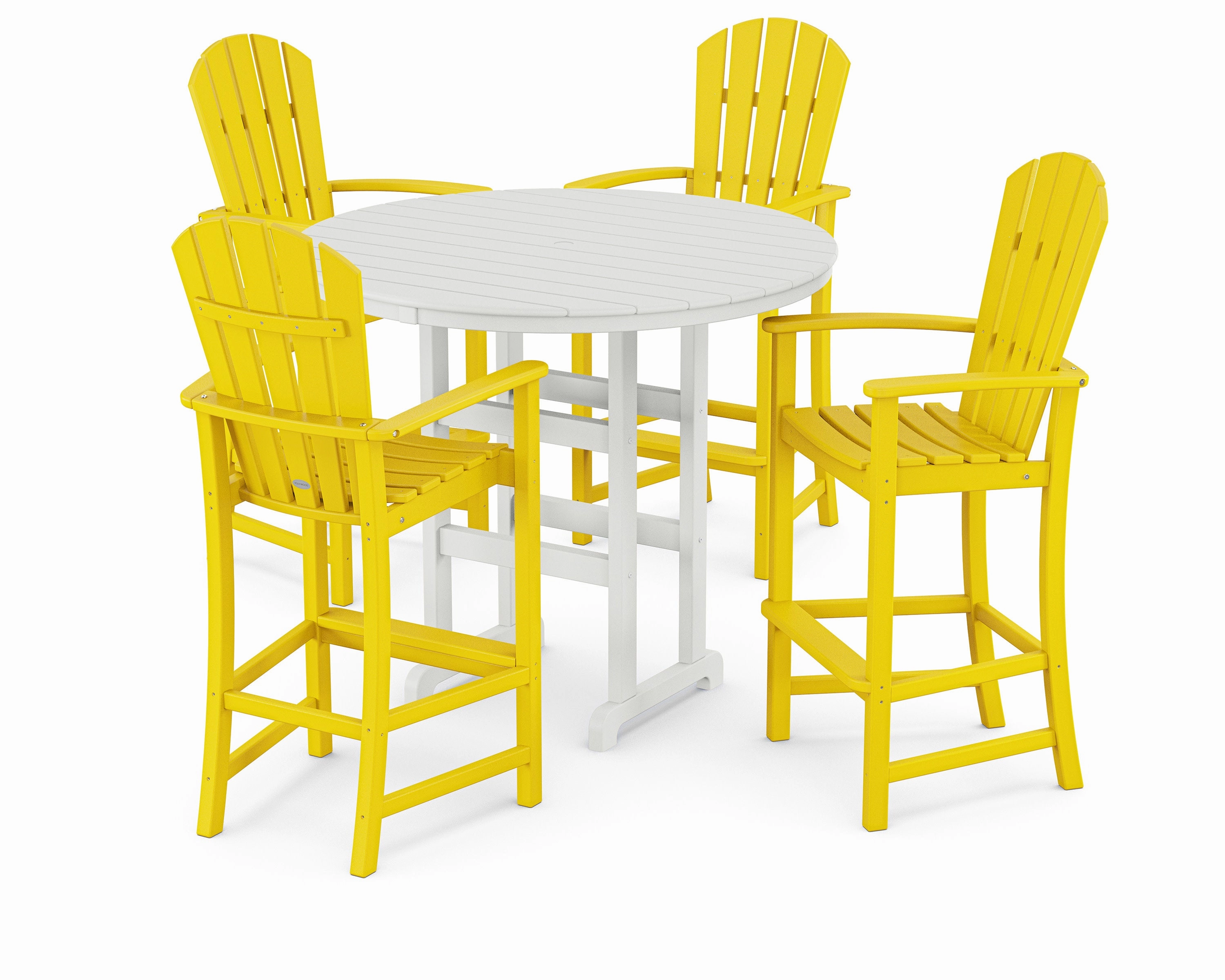 Palm Coast 5-Piece Round Farmhouse Bar Set