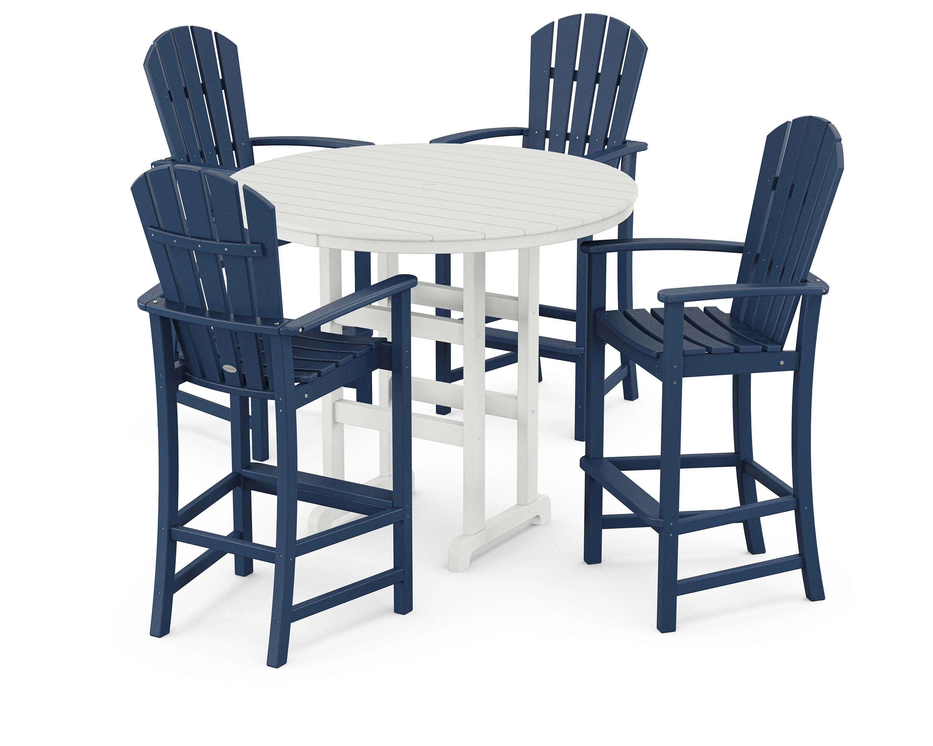 Palm Coast 5-Piece Round Farmhouse Bar Set