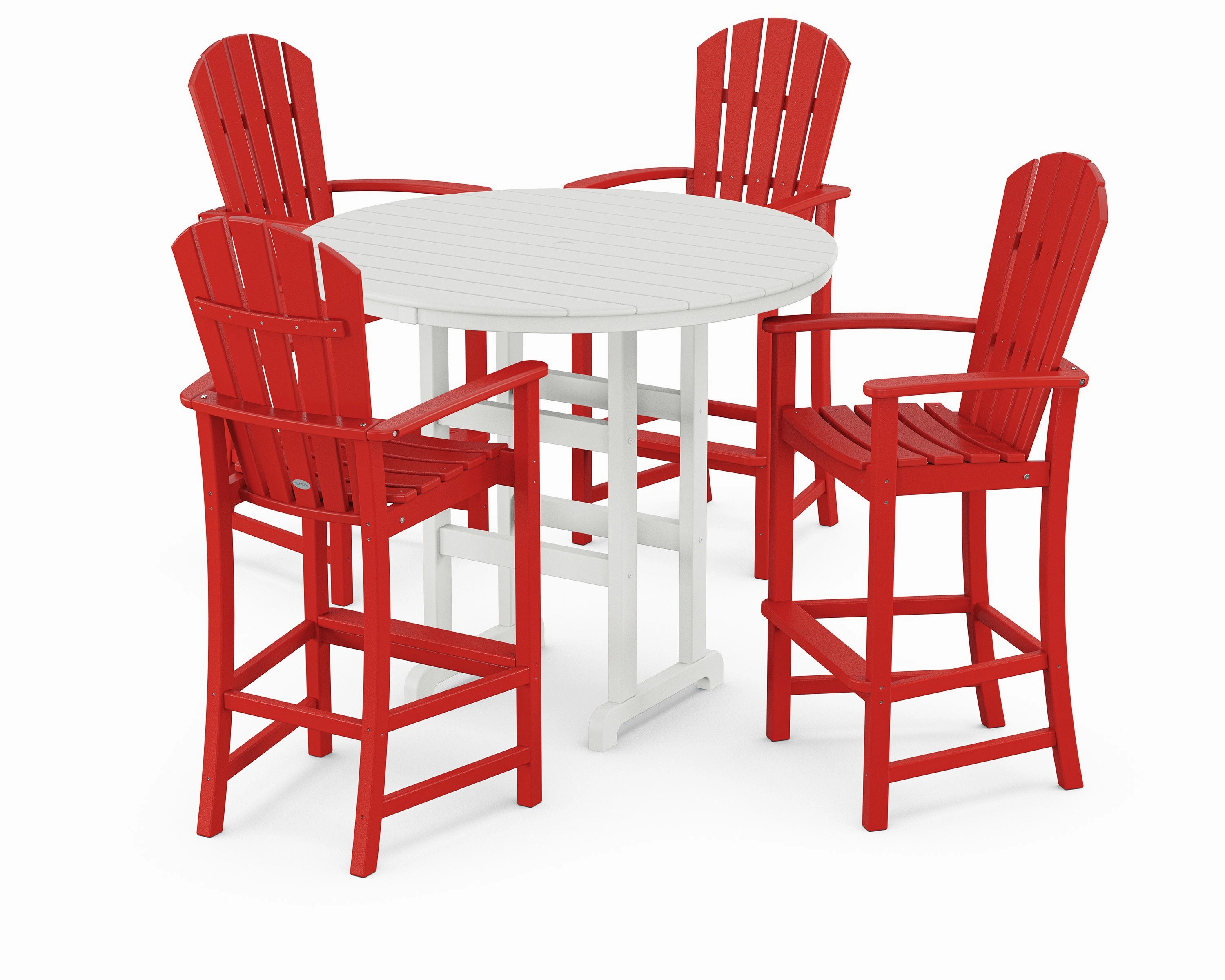 Palm Coast 5-Piece Round Farmhouse Bar Set