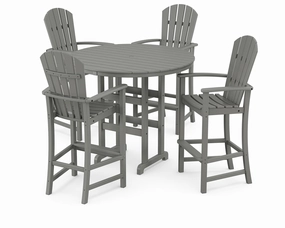 Palm Coast 5-Piece Round Farmhouse Bar Setoutdoor patio furniture set