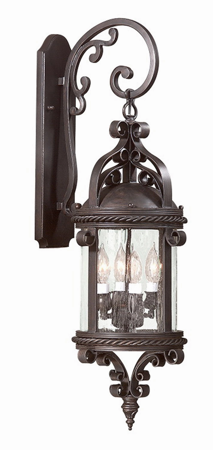 Pamplona Four Light Wall Lantern Soft Off BlackOutdoor wall sconces with motion sensor