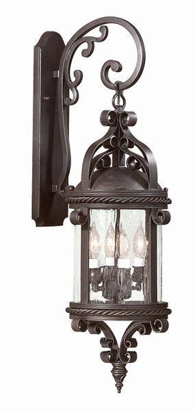 Pamplona Four Light Wall Lantern Soft Off BlackOutdoor wall sconces with motion sensor
