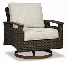Paradise Trail - Outdoor Swivel Lounge Chair (Set of 2) - Medium Brownoutdoor patio furniture set