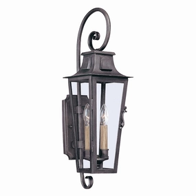 Parisian Square Two Light Wall Lantern Aged PewterOutdoor wall sconces with motion sensor