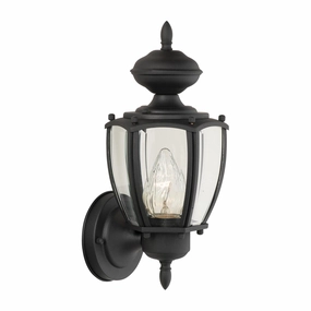 Park Avenue One Light Wall Sconce BlackOutdoor wall sconces with motion sensor