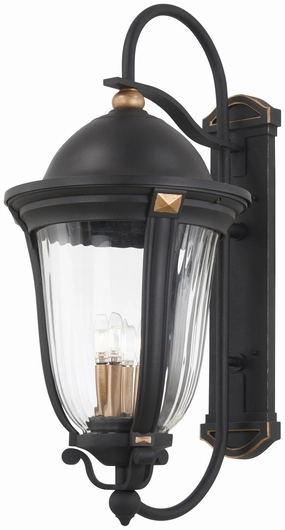 Peale Street Five Light Outdoor Wall Mount Sand Coal And Vermeil GoldOutdoor wall sconces with motion sensor