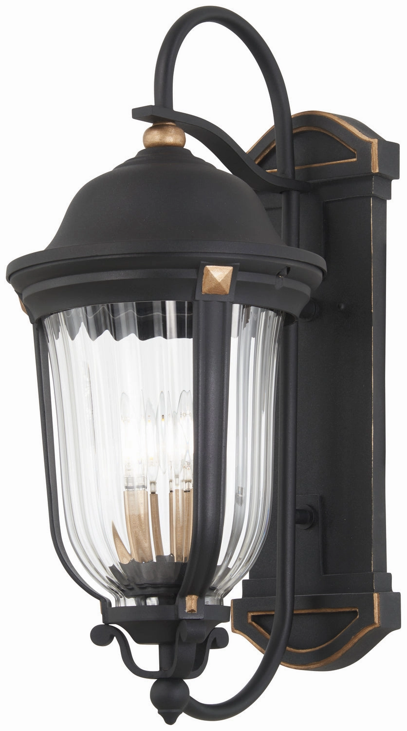 Peale Street Four Light Outdoor Wall Mount Sand Coal And Vermeil GoldOutdoor wall sconces with motion sensor