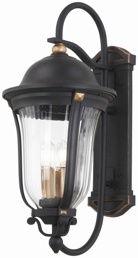 Peale Street Three Light Outdoor Wall Mount Sand Coal And Vermeil GoldOutdoor wall sconces with motion sensor