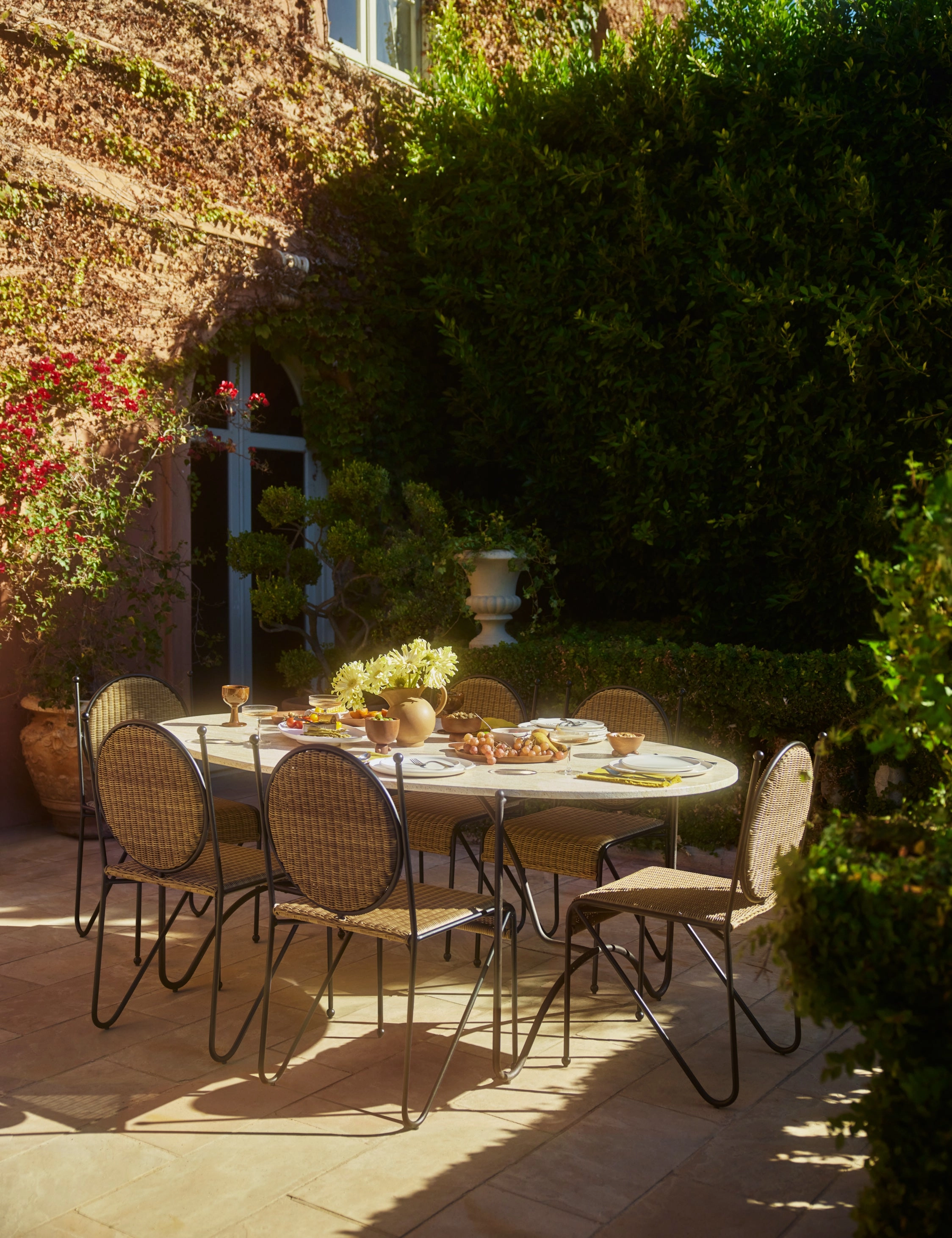 Peggy Outdoor Oval Dining Table by Sarah Sherman Samuel