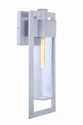 Perimeter One Light Outdoor Wall Mount Satin AluminumOutdoor wall sconces with motion sensor