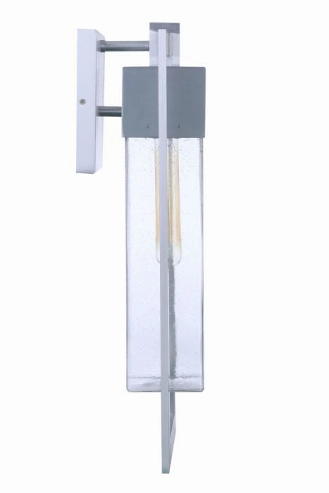 Perimeter One Light Outdoor Wall Mount Satin Aluminum