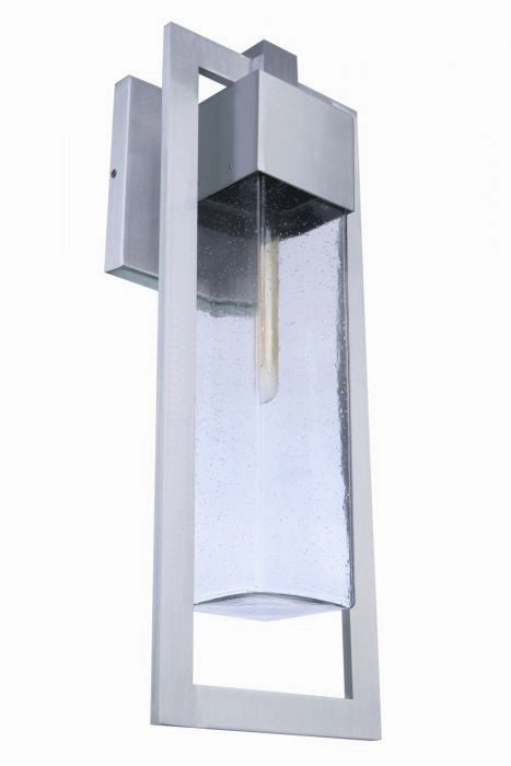 Perimeter One Light Outdoor Wall Mount Satin Aluminum