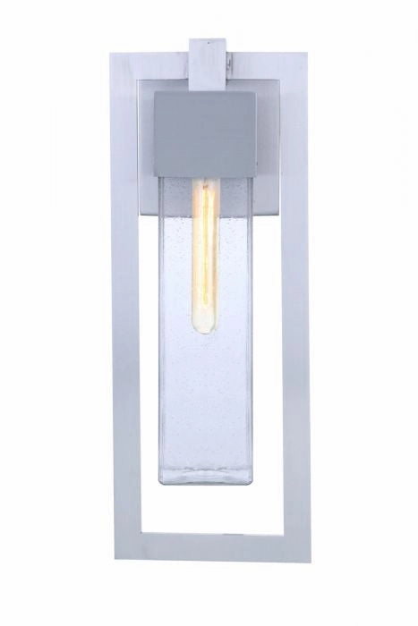 Perimeter One Light Outdoor Wall Mount Satin Aluminum