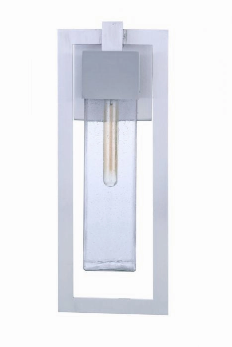Perimeter One Light Outdoor Wall Mount Satin Aluminum