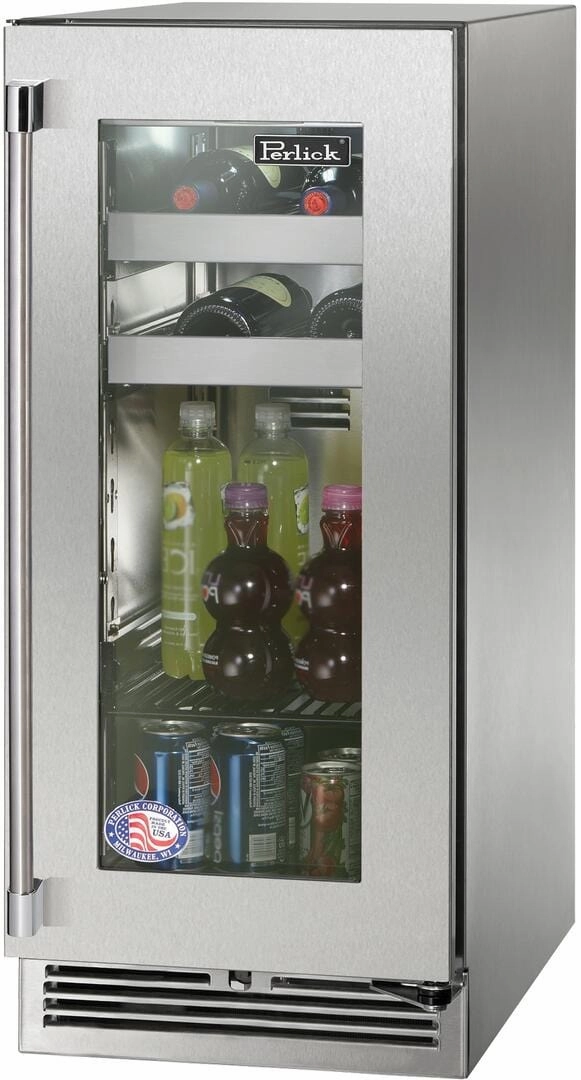 Perlick 15 inch Signature Series 2.8 cu.ft Beverage Center HP15BO-4-3