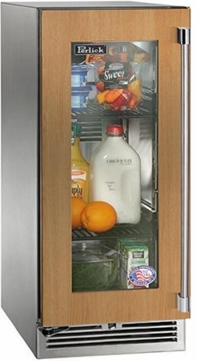 Perlick 15 inch Signature Series 2.8 cu. ft.Compact Refrigerator HP15RO-4-4 outdoor beverage cooler with wheels