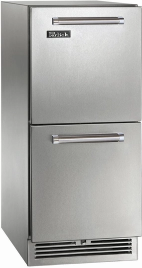 Perlick 15 inch Signature Series 2.8 cu ft Drawer Refrigerator HP15RO-4-5 outdoor beverage cooler with wheels