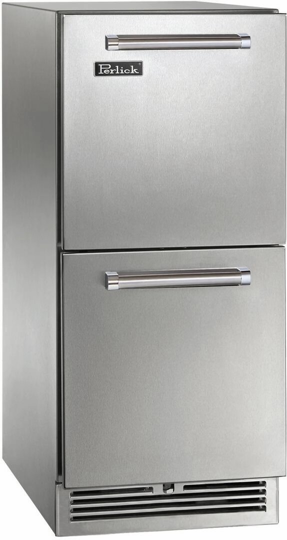 Perlick 15 inch Signature Series 2.8 cu ft Drawer Refrigerator HP15RO-4-5 outdoor beverage cooler with wheels