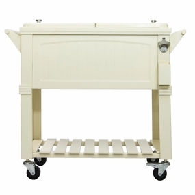 Permasteel 80Qt Furniture Style Patio Cooler - Creamoutdoor patio furniture set