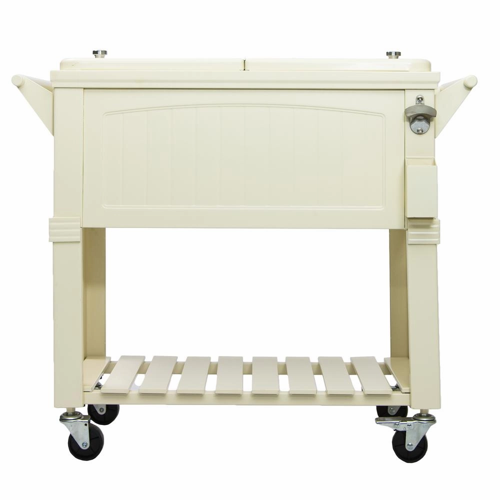 Permasteel 80Qt Furniture Style Patio Cooler - Creamoutdoor patio furniture set