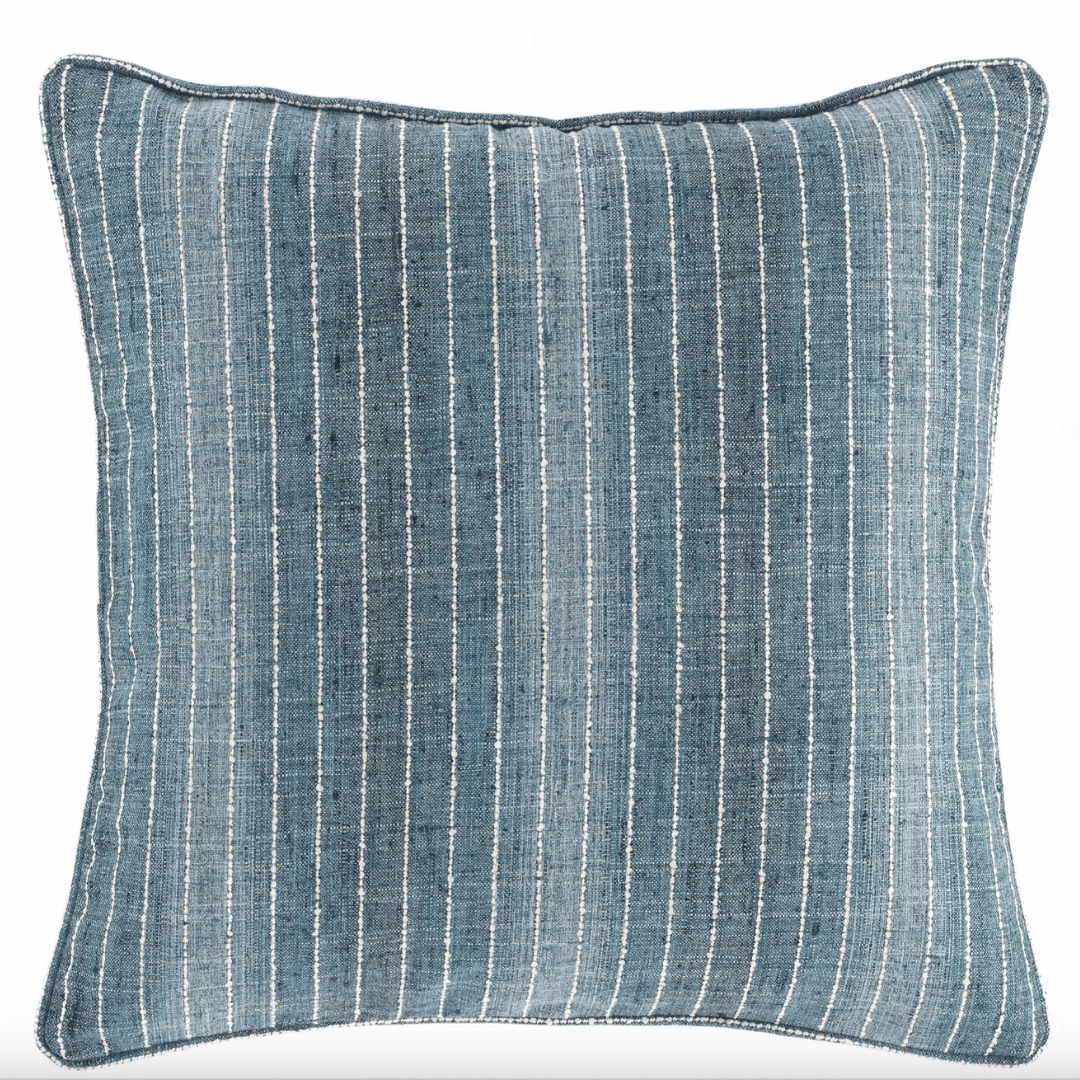 Phoenix Indigo Indoor/Outdoor Decorative Pillow Coverwaterproof outdoor throw pillow