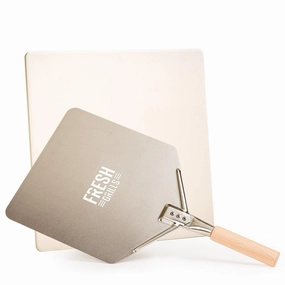 Pizza Peel and Stone Set luxury outdoor cooking system setup