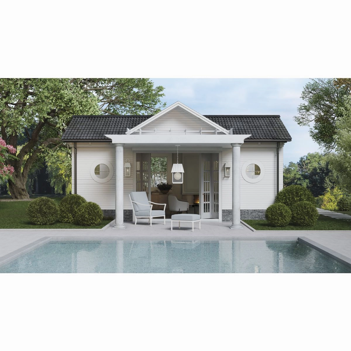 Point Dume - Hook Pond 1-Light Outdoor Pendant