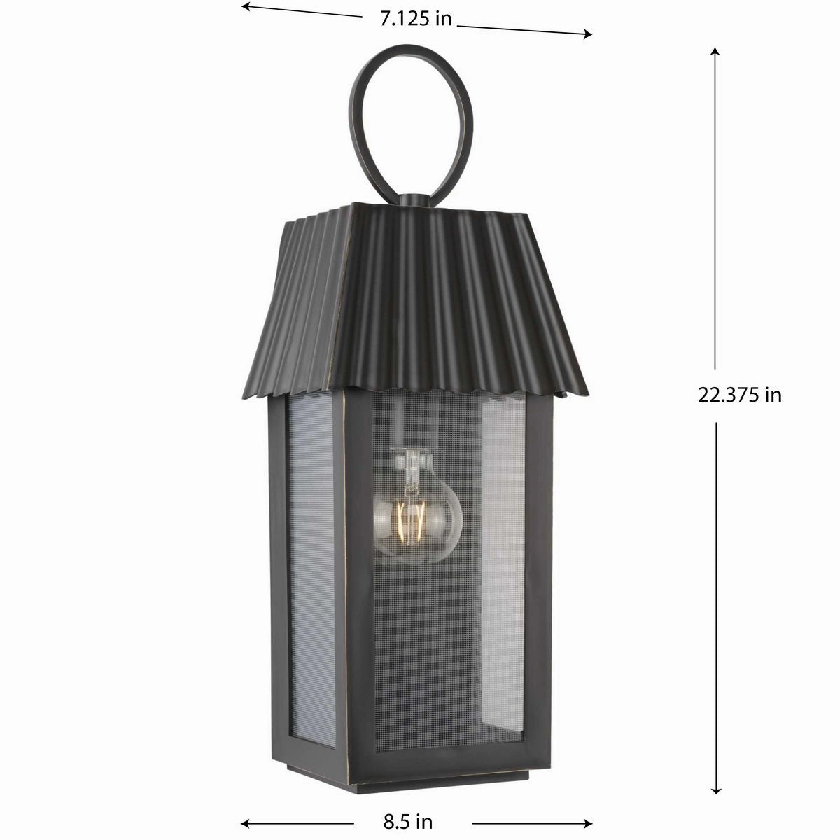 Point Dume-Hook Pond One Light Outdoor Wall Lantern Oil Rubbed Bronze