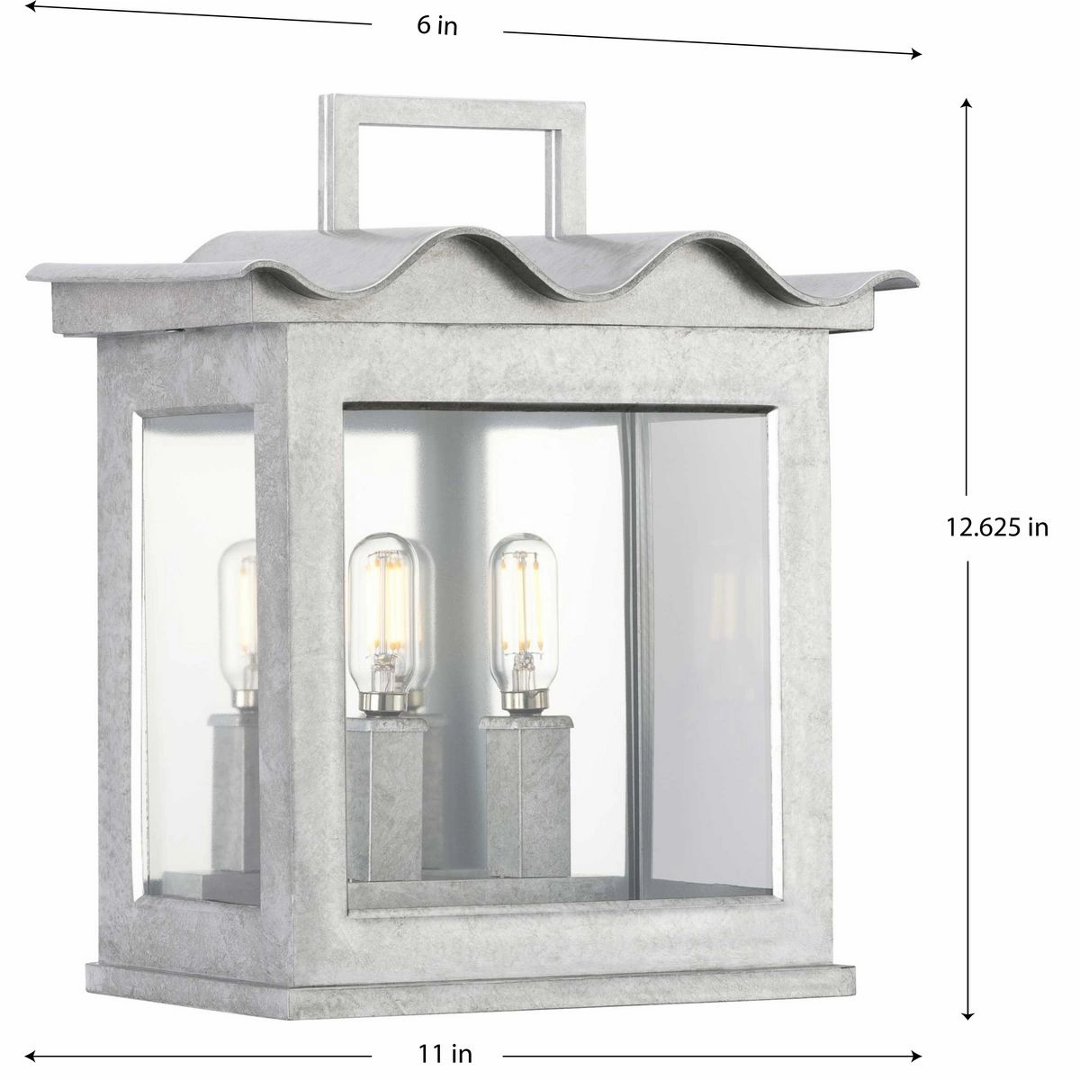 Point Dume-Seamoor Two Light Outdoor Wall Lantern Galvanized Finish
