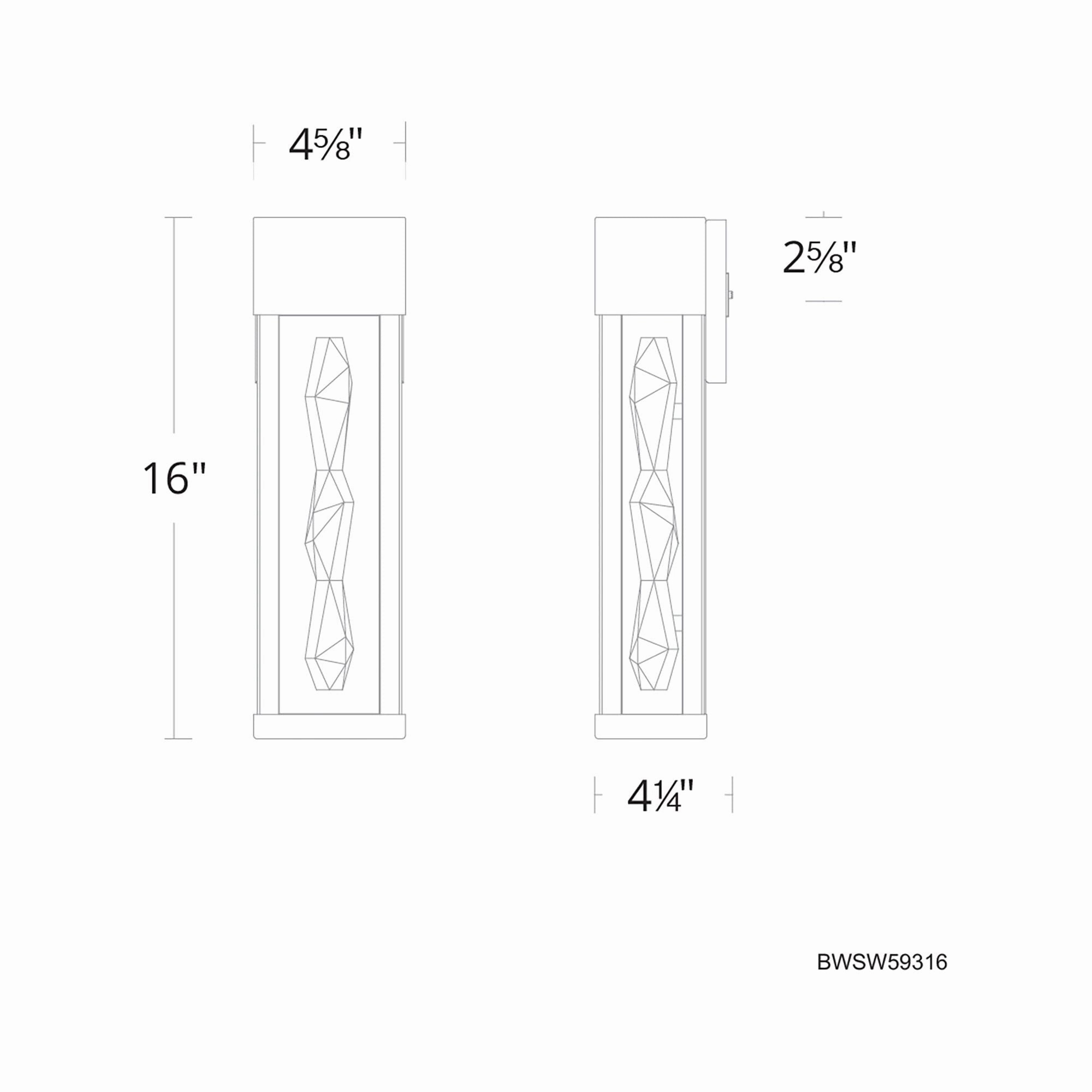 Polar 16" LED Outdoor Wall Sconce