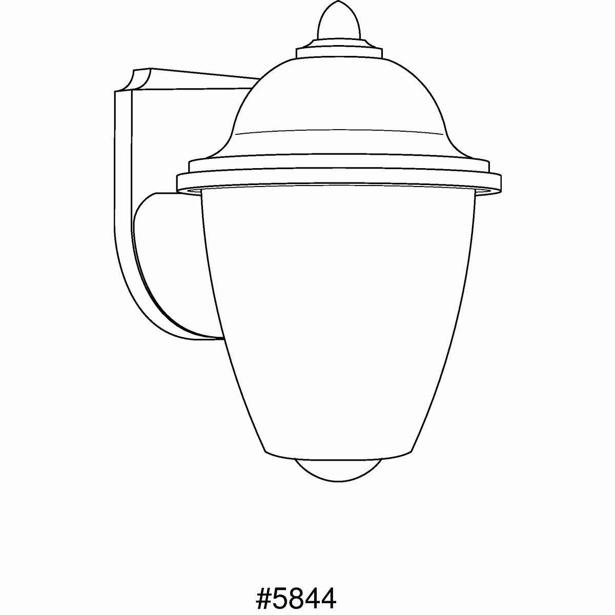 Polycarbonate Outdoor One Light Wall Lantern Black