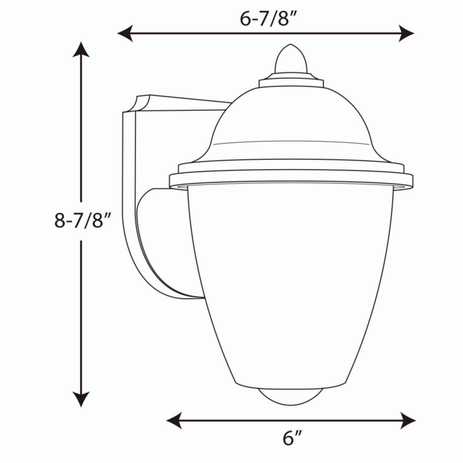 Polycarbonate Outdoor One Light Wall Lantern Black