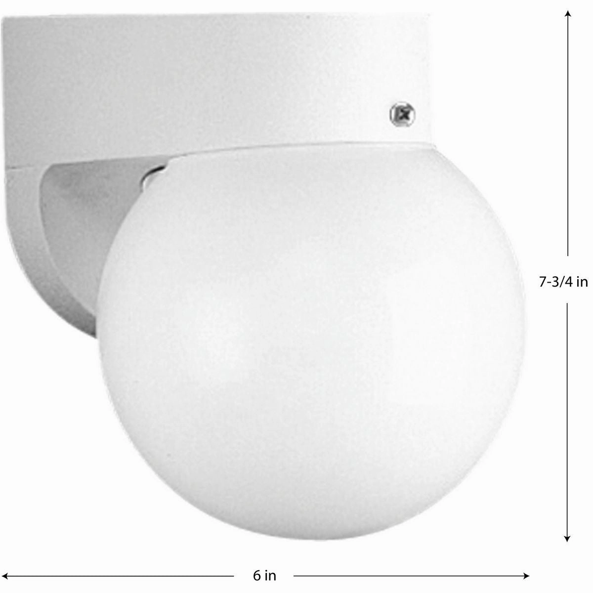 Polycarbonate Outdoor One Light Wall Lantern White