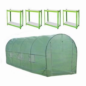 Polytunnel 19mm 5m x 2m with Racking professional grade gardening tool kit
