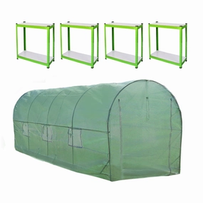 Polytunnel 25mm 6m x 3m with Racking professional grade gardening tool kit