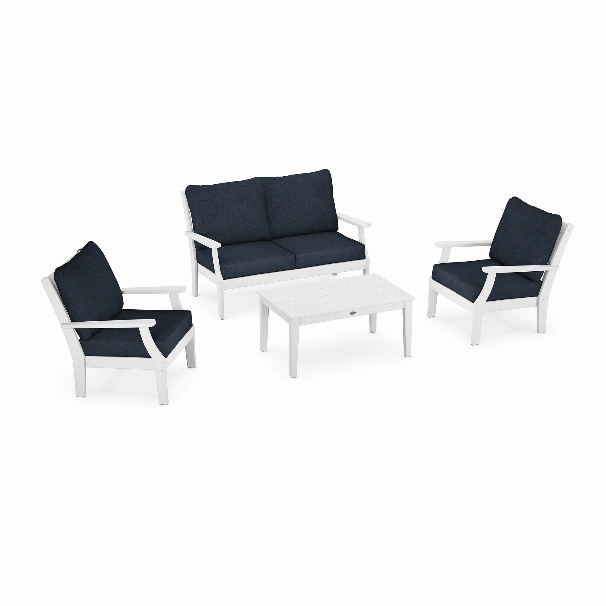 POLYWOOD Braxton 4-Piece Deep Seating Chair Set