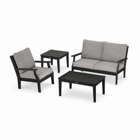 POLYWOOD Braxton 4-Piece Deep Seating Setoutdoor patio furniture set