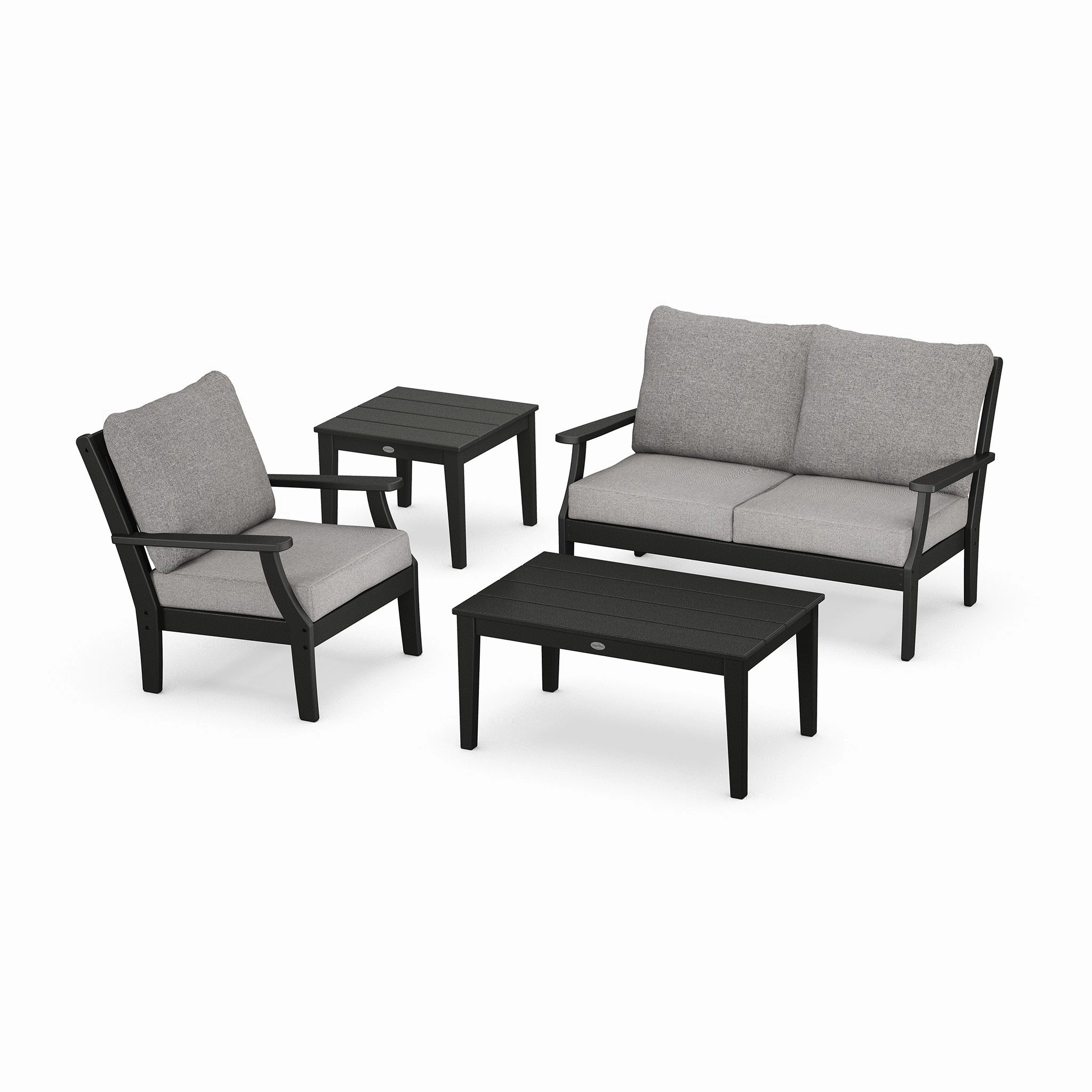 POLYWOOD Braxton 4-Piece Deep Seating Setoutdoor patio furniture set