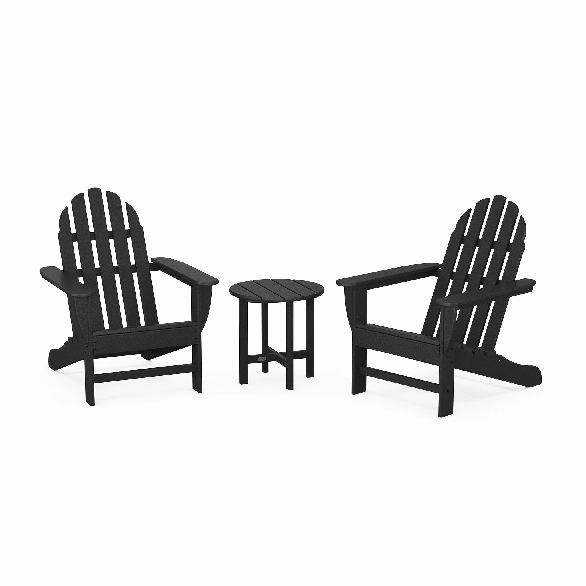 POLYWOOD Classic Adirondack 3-Piece SetAdirondack chair set with side table