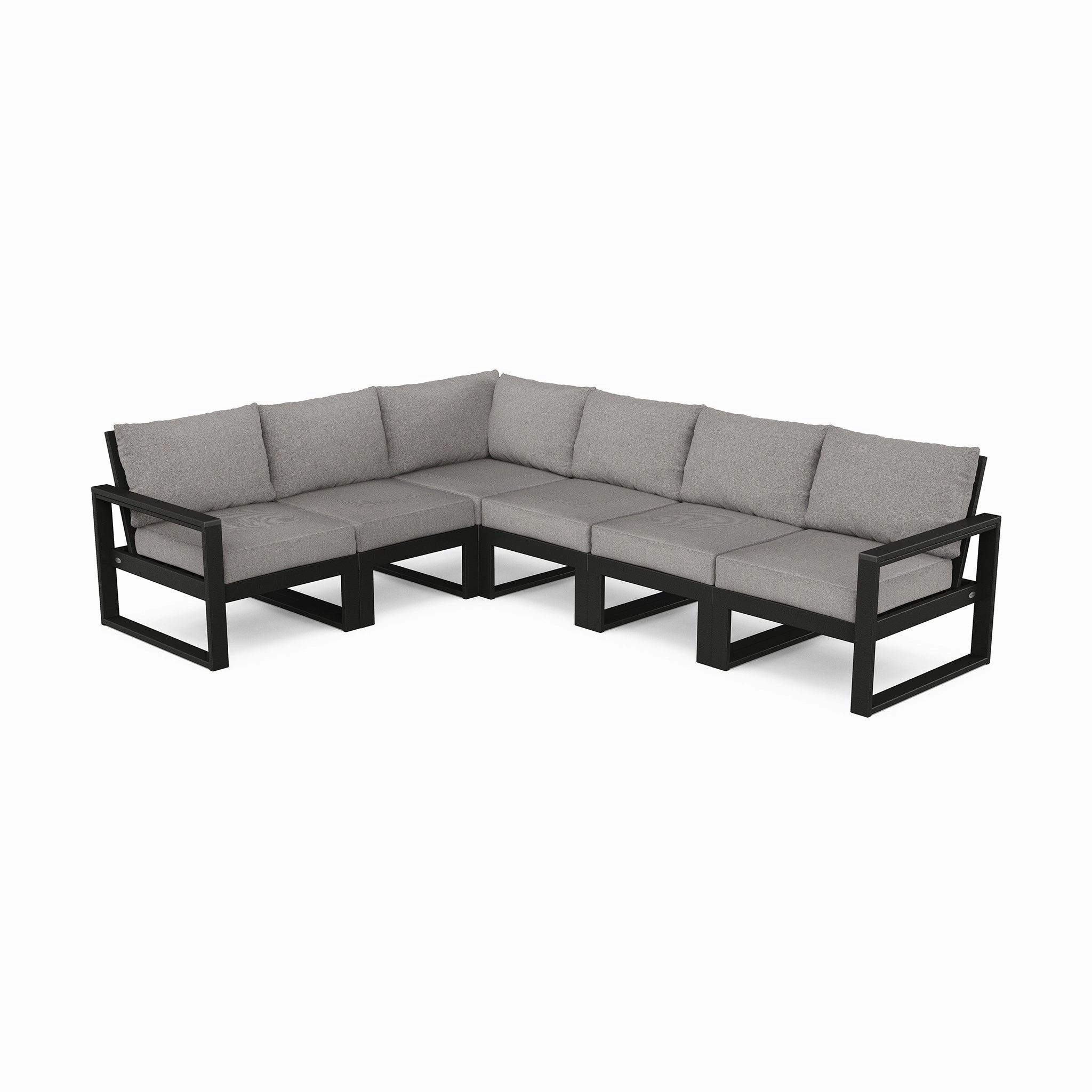 POLYWOOD EDGE 6-Piece Modular Deep Seating Setoutdoor patio furniture set