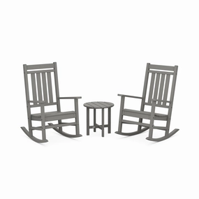 POLYWOOD Estate 3-Piece Rocking Chair SetAdirondack chair set with side table