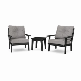 POLYWOOD Lakeside 3-Piece Deep Seating Chair Setoutdoor patio furniture set