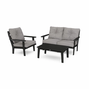 POLYWOOD Lakeside 3-Piece Deep Seating Setoutdoor patio furniture set