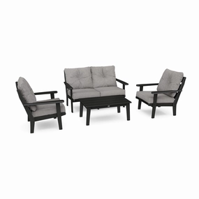 POLYWOOD Lakeside 4-Piece Deep Seating Setoutdoor patio furniture set