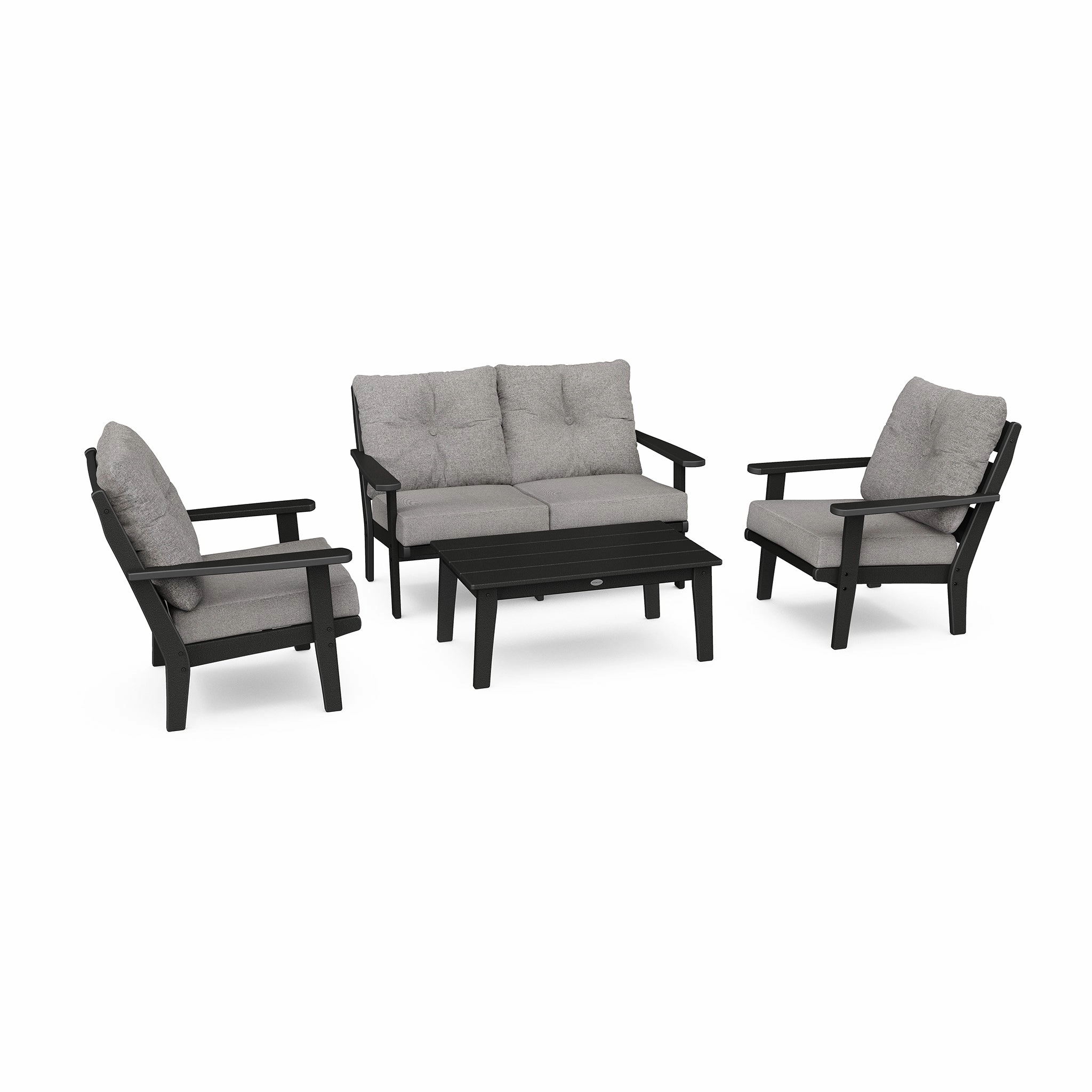 POLYWOOD Lakeside 4-Piece Deep Seating Setoutdoor patio furniture set